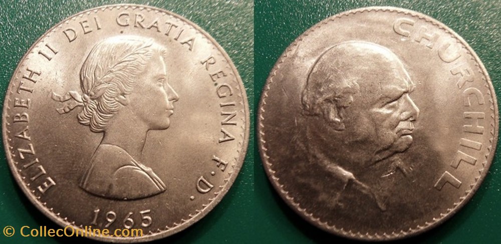 monnaie monde royaume uni 1 couronne 1965 churchill