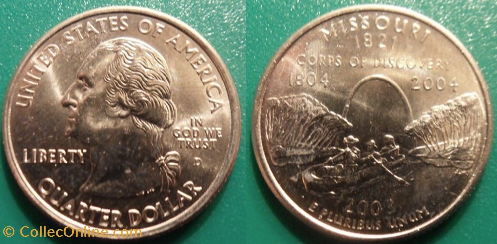 monnaie monde etat uni 1 4 dollar 2003 d missouri