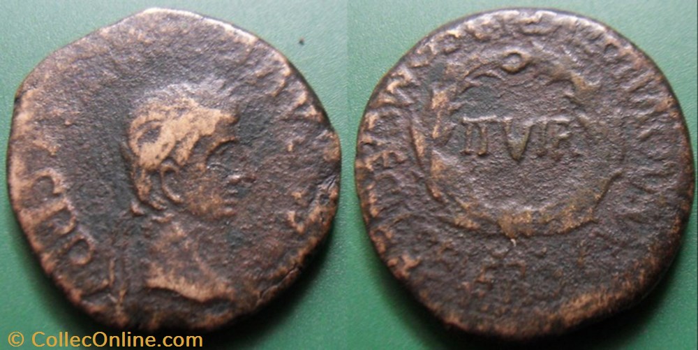 monnaie antique av jc ap romaine republicaine imperiale b julio claudiens auguste espagne tirasu bronze