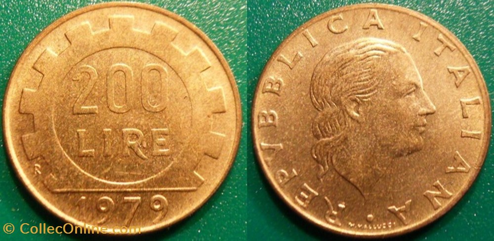 200 Lires 1979 monnaie monde italie 200 lires 1979