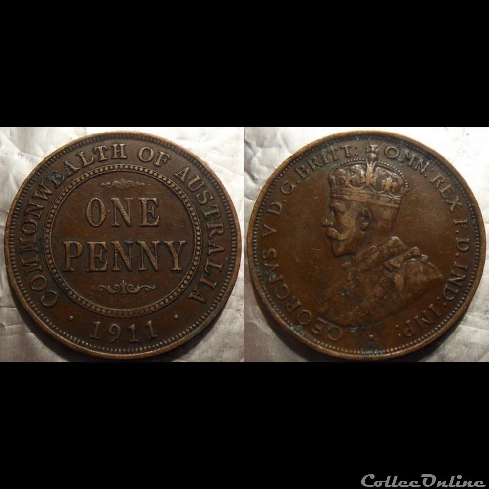 Australie One Penny 1911 monnaie monde moderne australie one penny 1911
