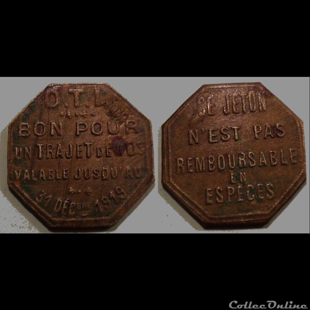 n- jeton Transport Lyon OTL monnaie mereaux n jeton transport lyon otl
