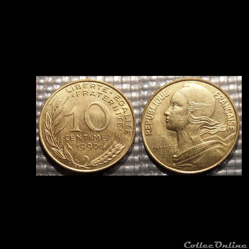 Di 10 centimes Marianne 1990 20mm 3g monnaie france moderne di 10 centimes marianne 1990 20mm 3g