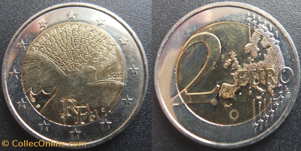 pièce 2 euros liberté 2015 prix