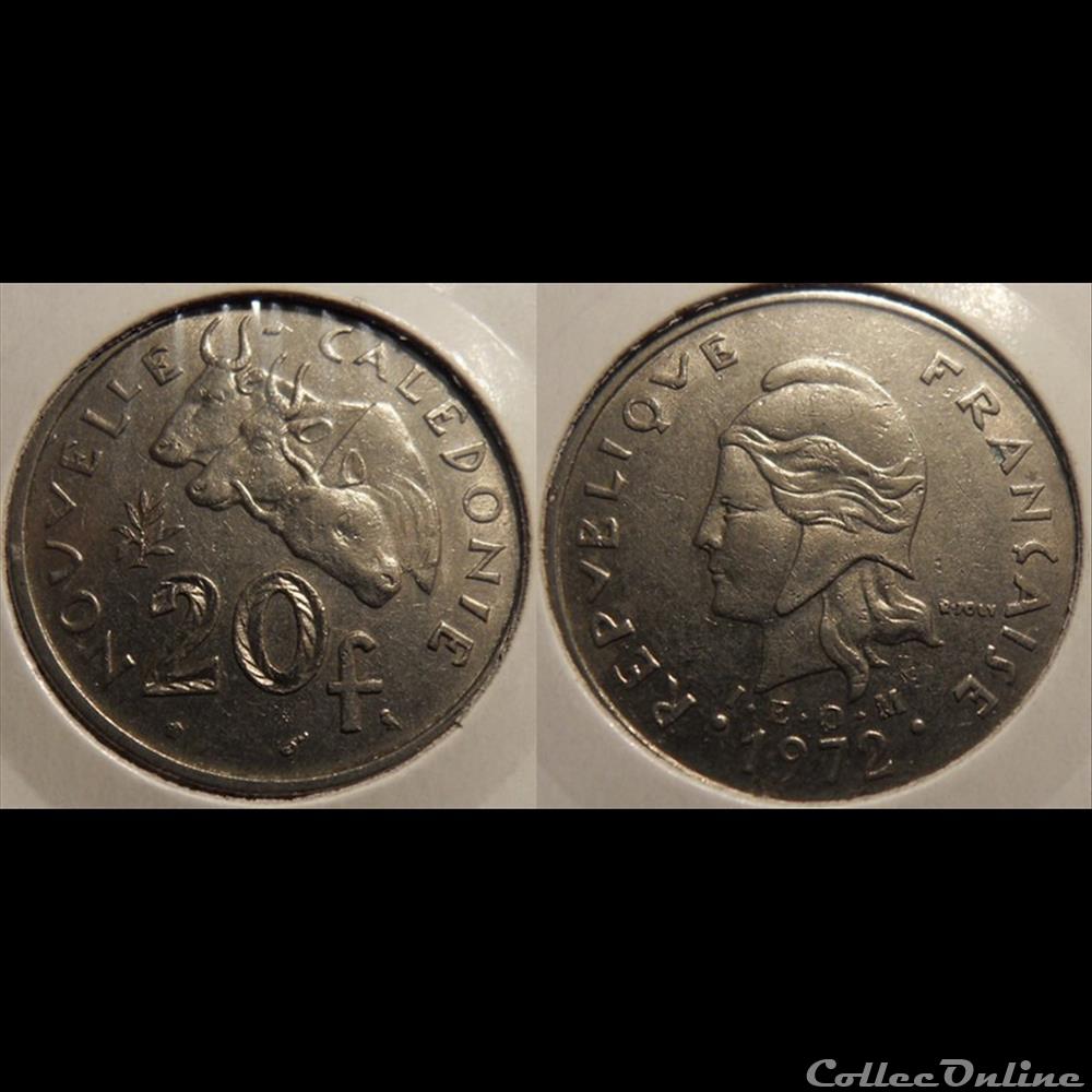 monnaie france colony nouvelle caledonie 20 francs 1972 ieom