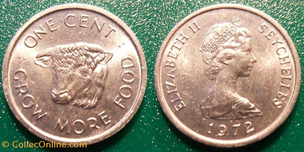 1 Cent 1972 monnaie monde seychelle 1 cent 1972