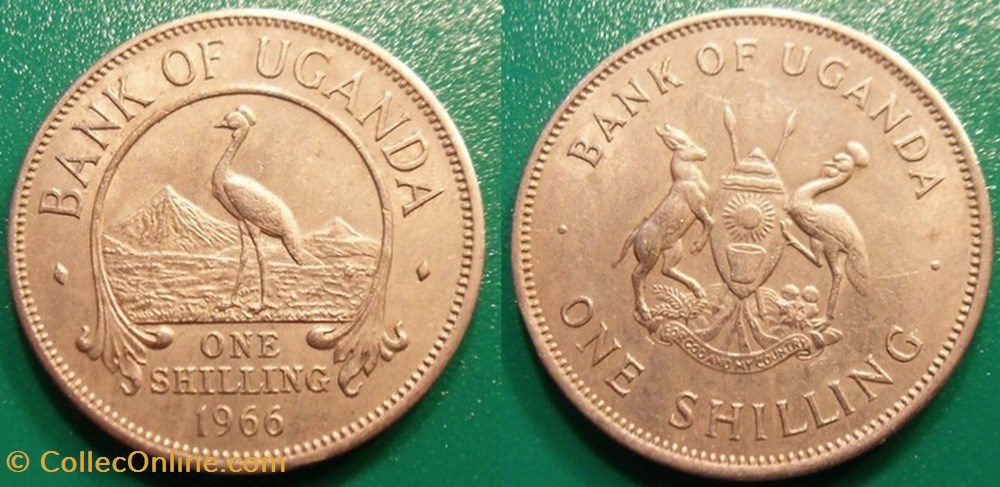 1 Shilling 1966 monnaie monde ougandum 1 shilling 1966