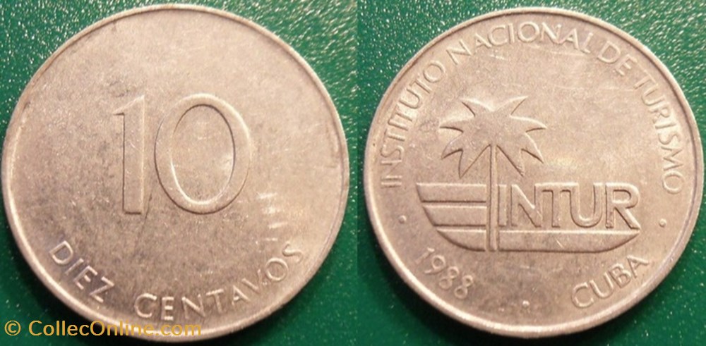 10 Centavos 1988 monnaie monde cuba 10 centavos 1988