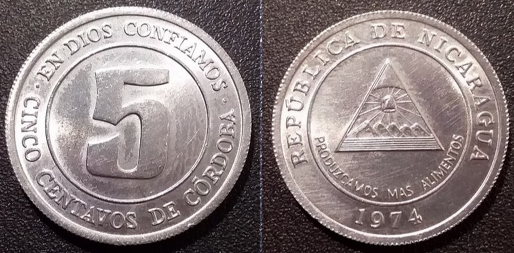 5 Centavos 1974 monnaies monde nicaragua 5 centavos 1974