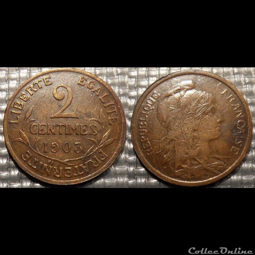 Ba 2 centimes Dupuis 1903 monnaie france moderne ba 2 centimes dupuis 1903