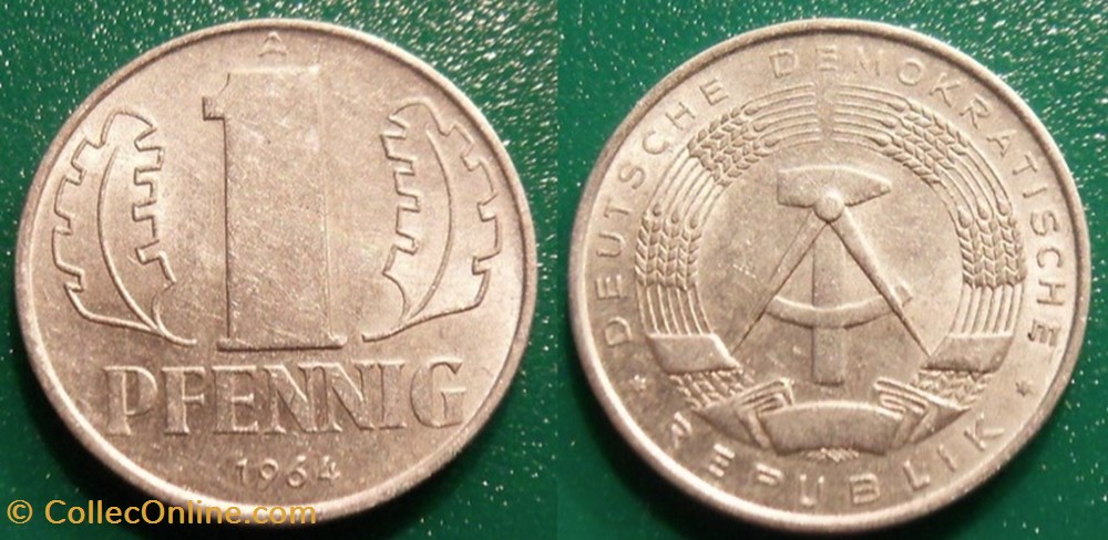 1 Pfennig 1964 monnaie monde allemagne 1 pfennig 1964