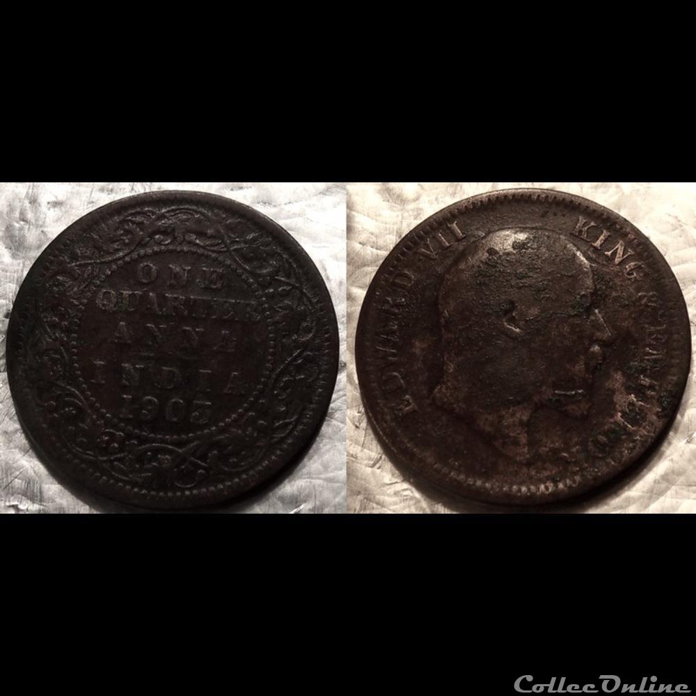 India 1/4 Anna 1903 monnaie monde india 1 4 anna 1903