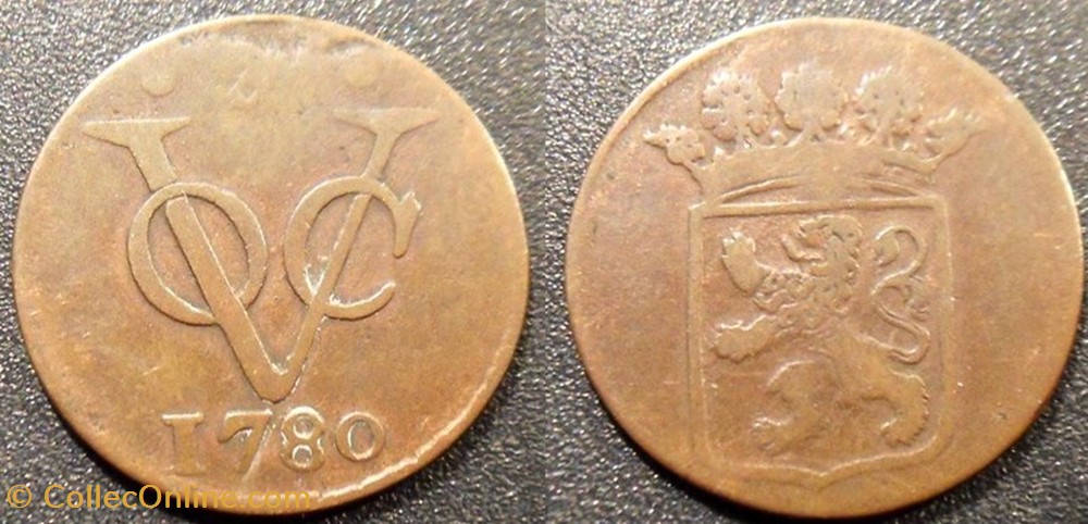 Inde Néerlandaise 1 Duit 1780 monnaies monde inde neerlandaise 1 duit 1780