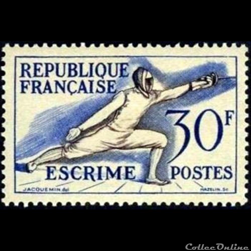 1953 Tour de France, Natation, Athlétisme, Escrime 4 timbre assignat 1953 tour de france natation athletisme escrime