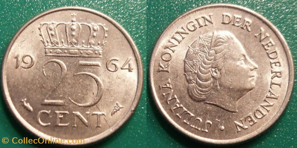 25 Cent 1964 monnaie monde pay ba 25 cent 1964