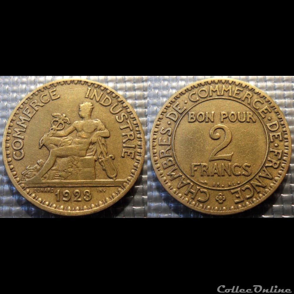 Jb 2 francs Domard 1923 27mm 8g monnaie france moderne jb 2 francs domard 1923 27mm 8g
