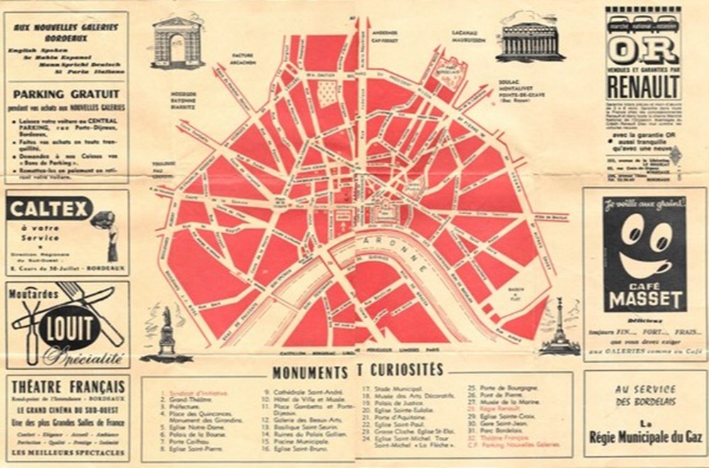 Bordeaux Plan ancien documents anciens affiches bordeaux plan ancien