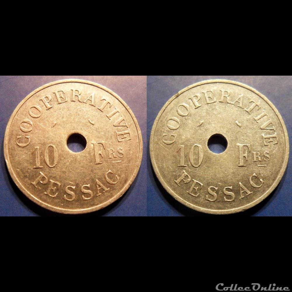 p- MN Pessac 10 Fr. Coopérative Monnaie de Paris Al Elie:10.4 monnaies paranumismatique jetons poids p mn pessac 10 fr cooperative monnaie de paris al elie 10 4