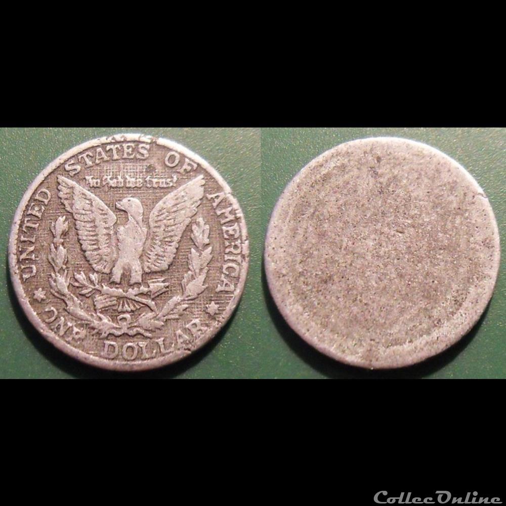 e- J etr USA One Dollar uniface monnaie jeton mereaux e j etr usa one dollar uniface