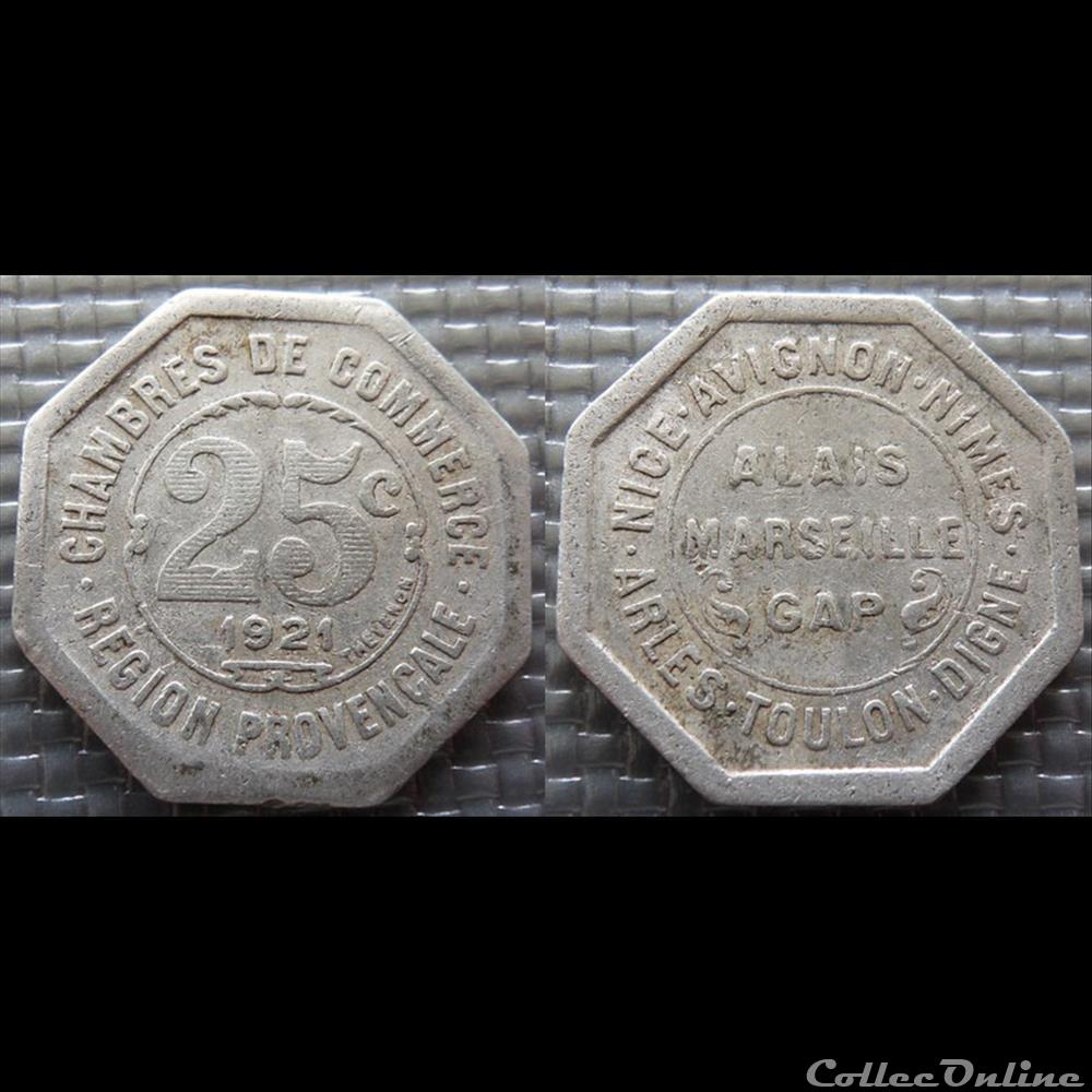 p- MN Région Provençale 25 C. 1921 Al Elie:10.8 monnaies paranumismatique jetons poids p mn region provencale 25 c 1921 al elie 10 8