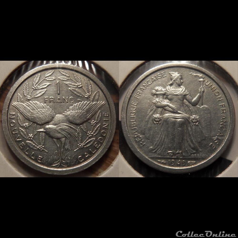 Nouvelle Calédonie Union Française 1 Franc 1949 monnaie france colony nouvelle caledonie union francaise 1 franc 1949