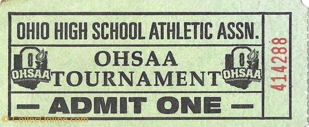 USA - Ohio High School Athlétic Association documents anciens tickets d entree usa ohio high school athletic association