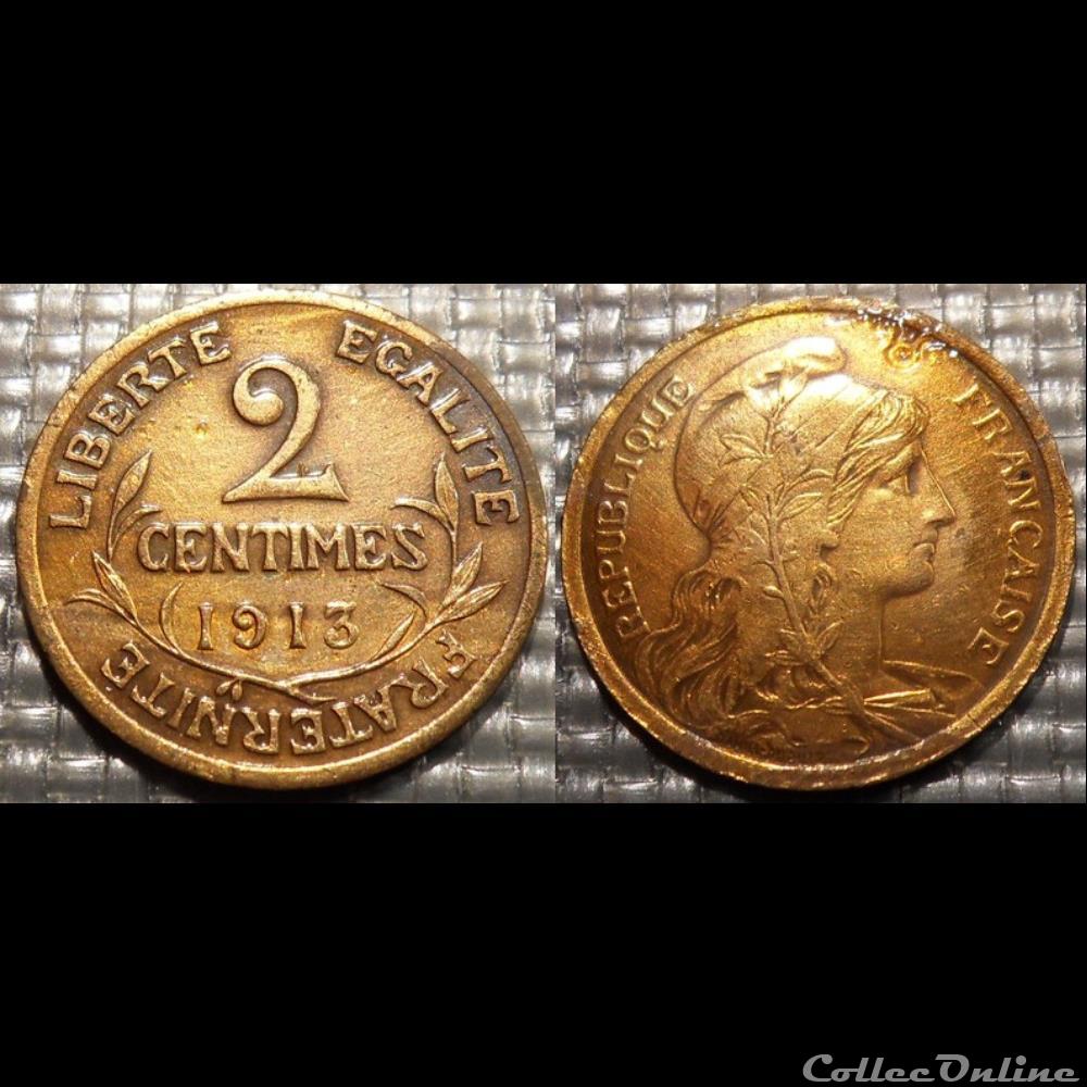 monnaie france moderne ba 2 centimes dupuis 1913