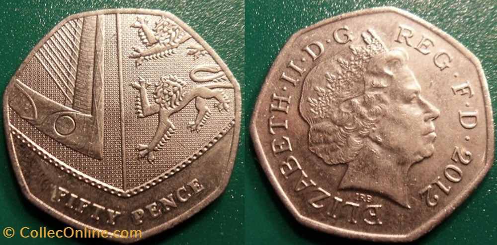 50 Pence 2012 monnaie monde royaume uni 50 pence 2012
