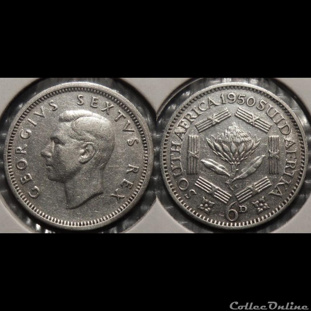 South Africa 6 pence 1950 monnaie antique romaine south africa 6 pence 1950
