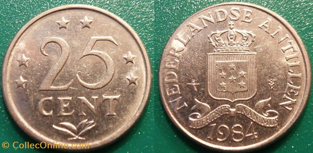 25 Cents 1984 monnaie monde 25 cents 1984
