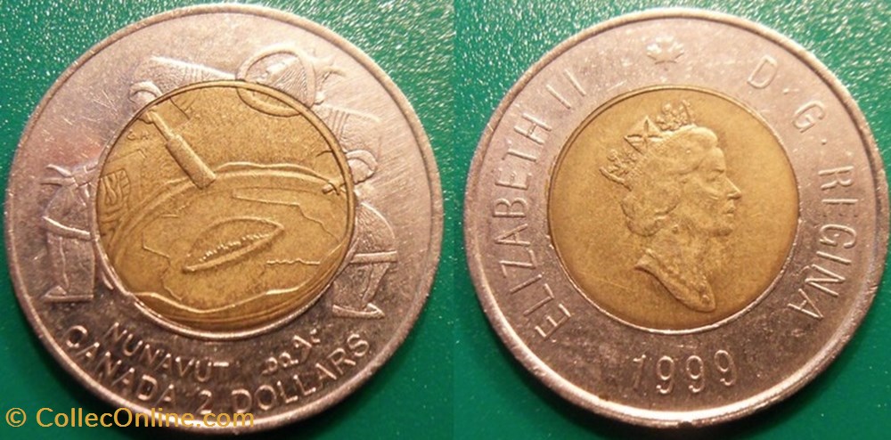 monnaie monde canadum 2 dollars 1999