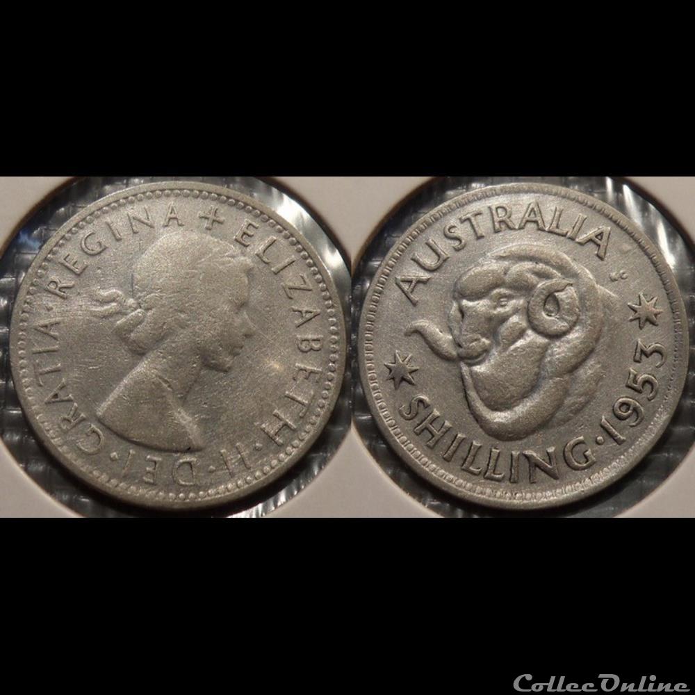 Australie 1 Shilling 1953 monnaie jeton mereaux moderne australie 1 shilling 1953