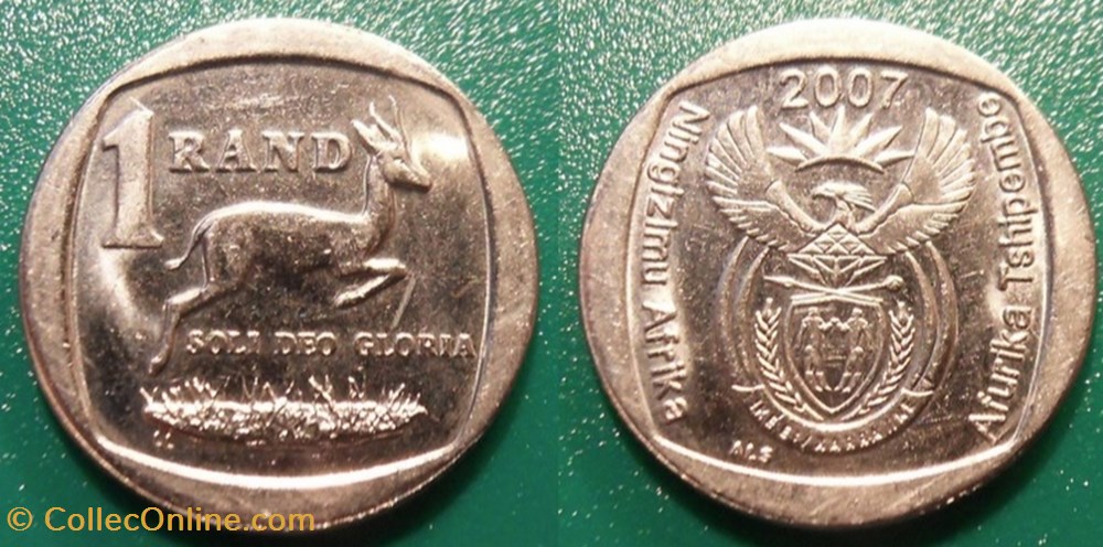 monnaie monde afrique du sud 1 rand 2007