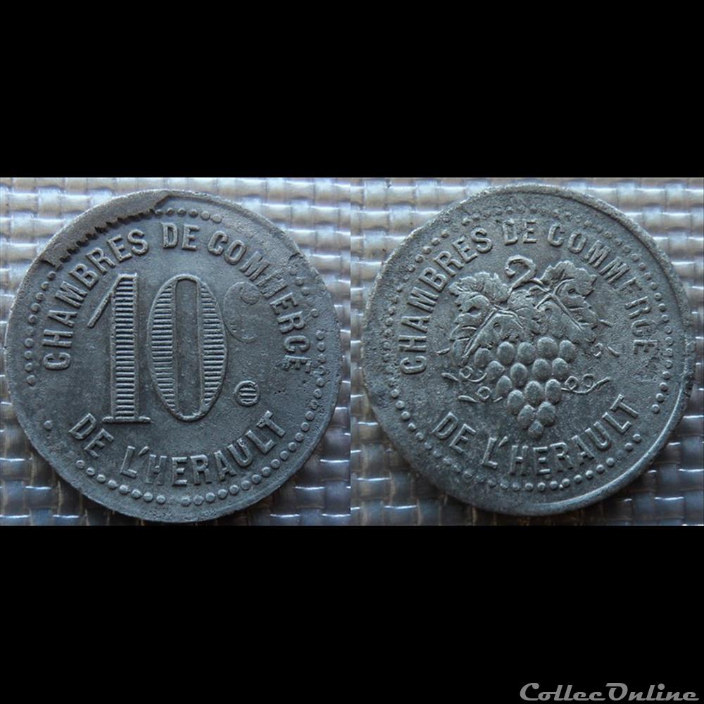 p- MN Hérault 10 C. Zinc Elie:15.2 monnaies paranumismatique jetons poids p mn herault 10 c zinc elie 15 2
