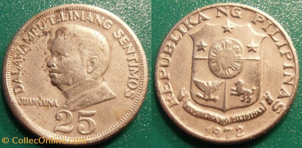 25 Sentimos 1972 monnaie monde philippine 25 sentimos 1972