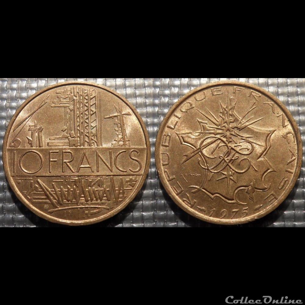 Lg 10 francs Mathieu 1975 26mm 10g monnaie france moderne lg 10 francs mathieu 1975 26mm 10g