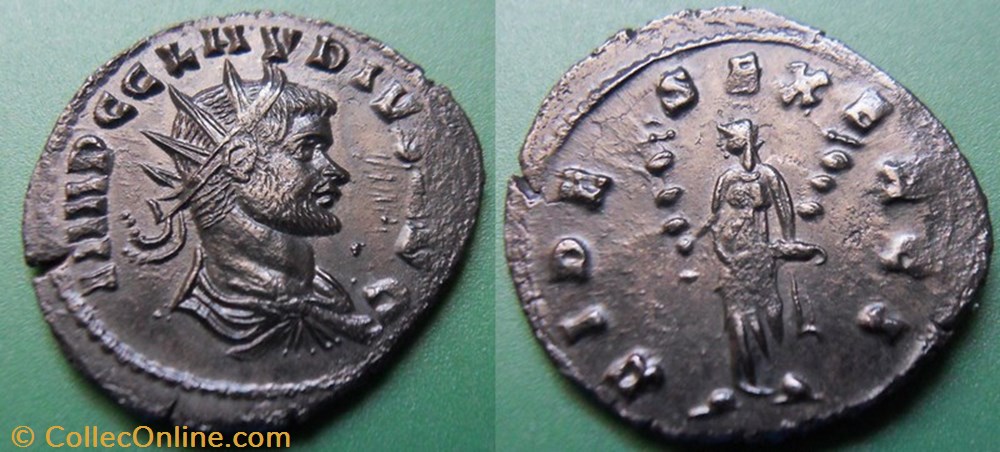 F- L'Anarchie Militaire Claude II le Gothique Antoninien monnaie antique av jc ap romaine republicaine imperiale f anarchie militaire claude ii le gothique antoninien