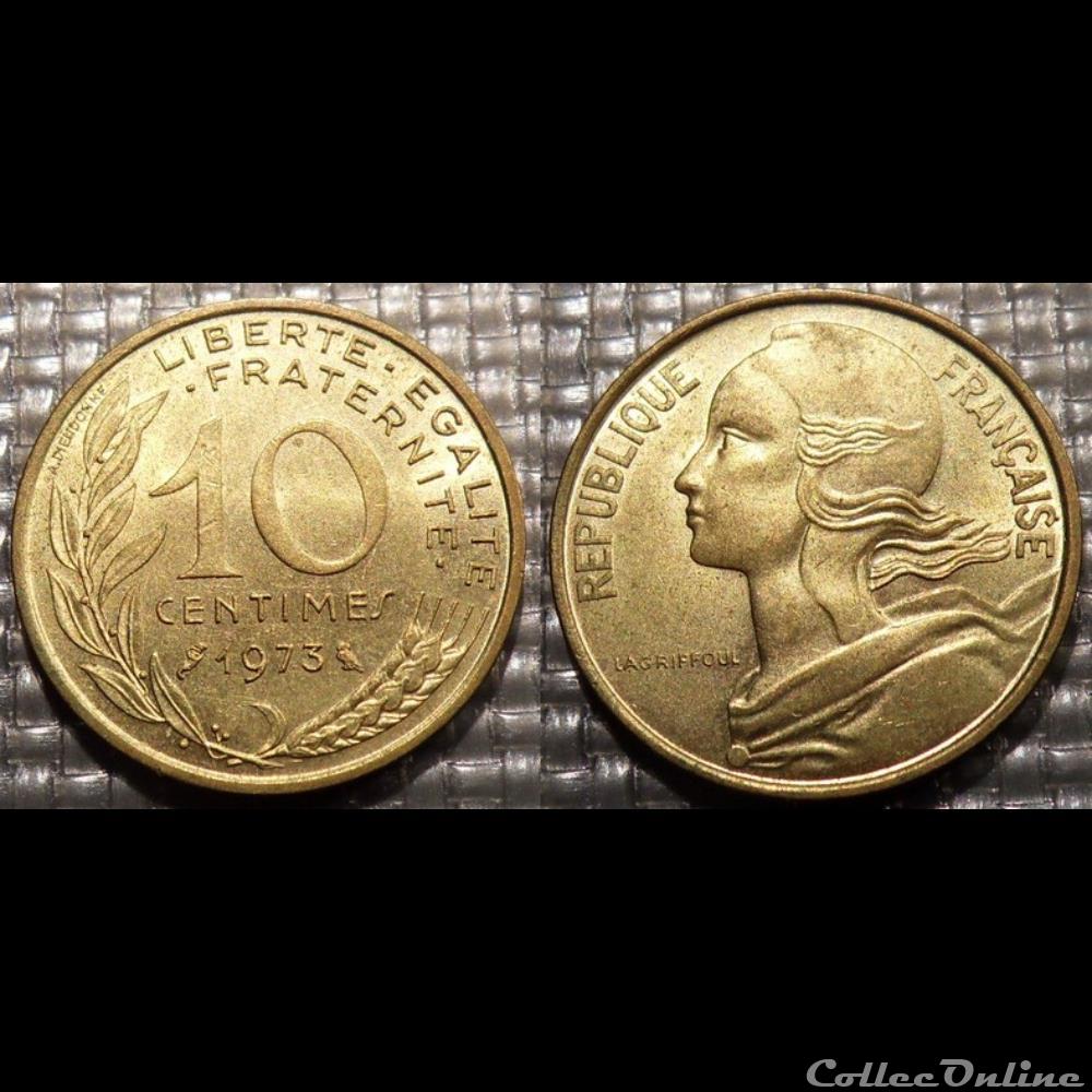 Di 10 centimes Marianne 1973 20mm 3g monnaie france moderne di 10 centimes marianne 1973 20mm 3g