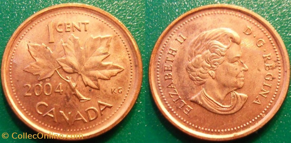 1 Cent 2004 monnaie monde canadum 1 cent 2004