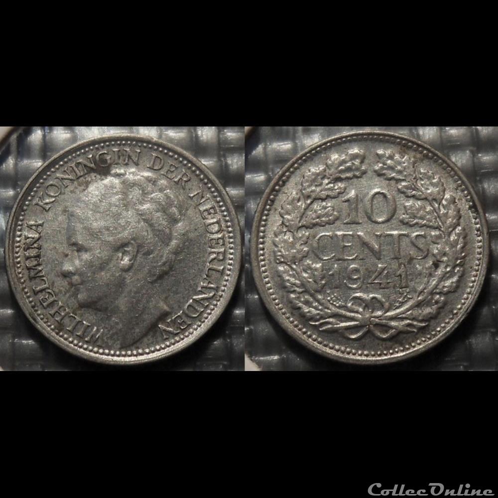 Pays Bas 10 Cents 1941 monnaie france moderne pays bas 10 cents 1941