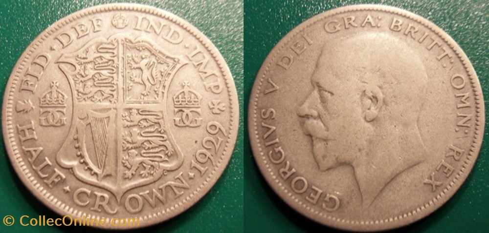 Grande Bretagne Half Crown 1929 monnaie monde royaume uni grande bretagne half crown 1929