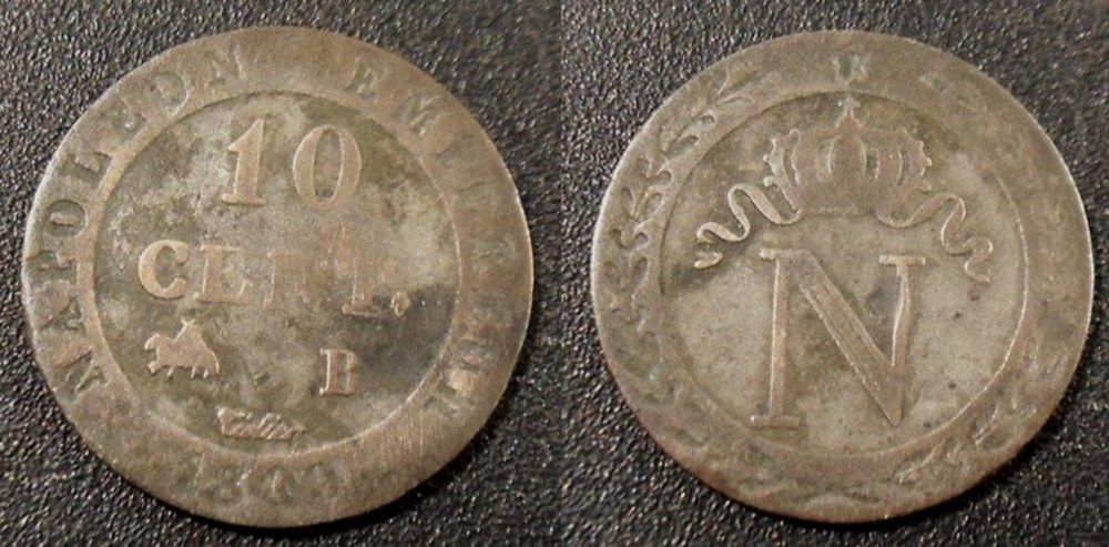 D-Napoléon I 10 Centimes Premier Empire Rouen 1809 monnaies monde france d napoleon i 10 centimes premier empire rouen 1809