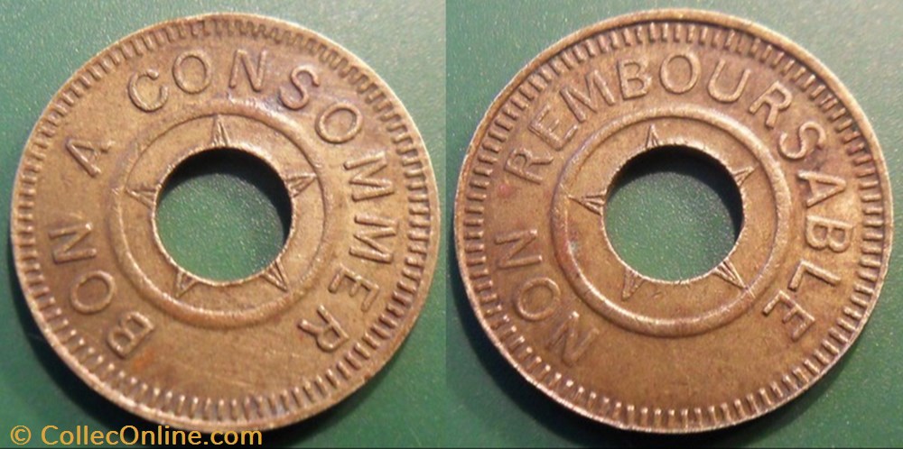 f- Jeton à consommer bon à consommer monnaie mereaux f jeton a consommer bon a consommer