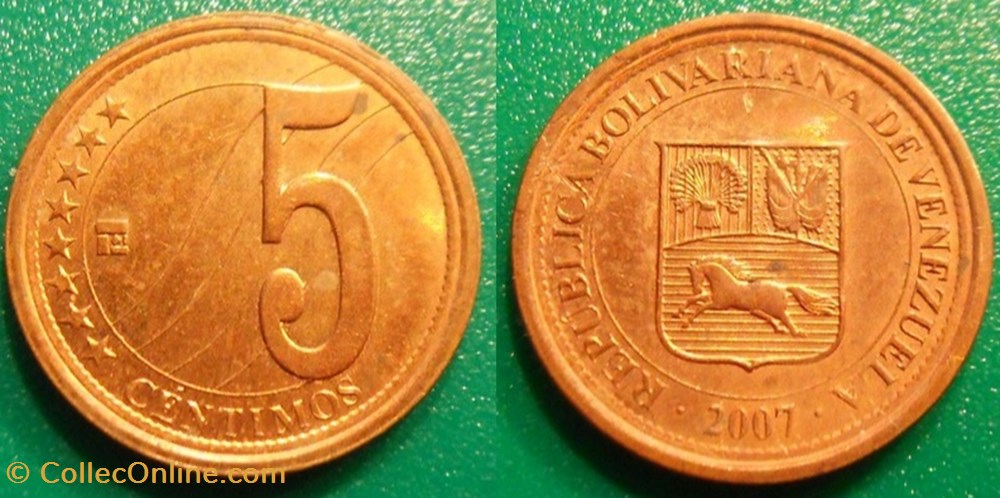 5 Centimos 2007 monnaie monde venezuela 5 centimos 2007