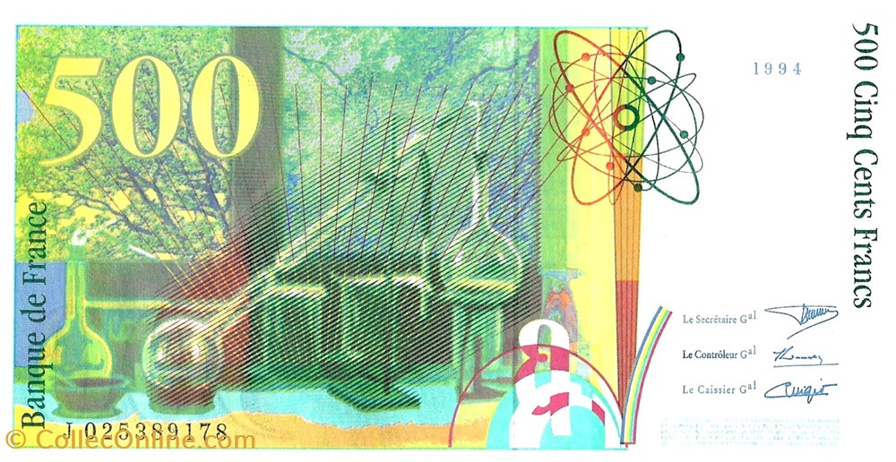 billets europe france 500 francs pierre et marie curie