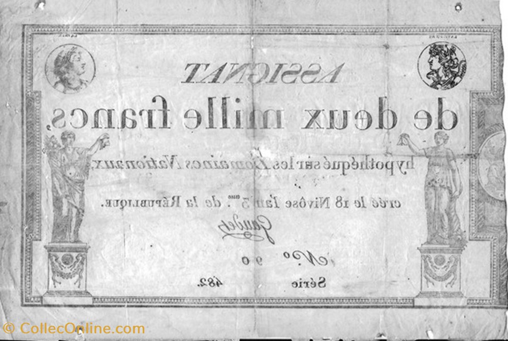 Assignat de deux mille francs billets europe france assignat de deux mille francs