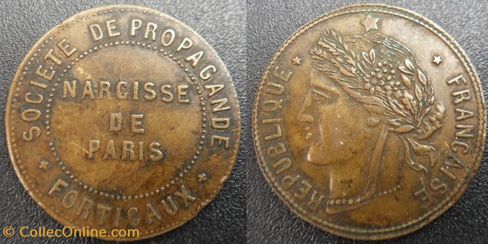 b- Jeton Société de propagande Forticaux monnaies paranumismatique jetons poids b jeton societe de propagande forticaux