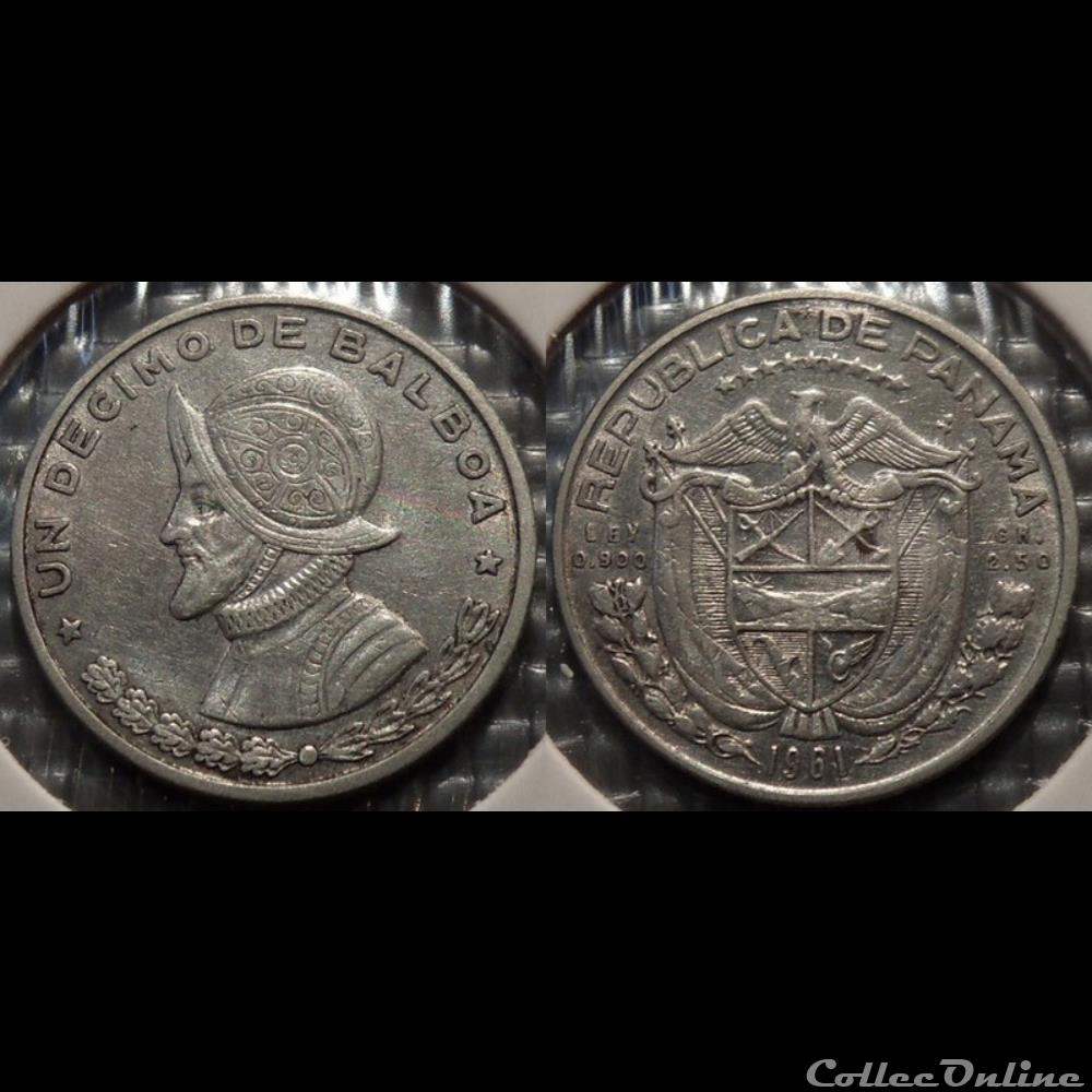 Panama 1/10 Balboa 1961 monnaie jeton mereaux romaine panama 1 10 balboa 1961