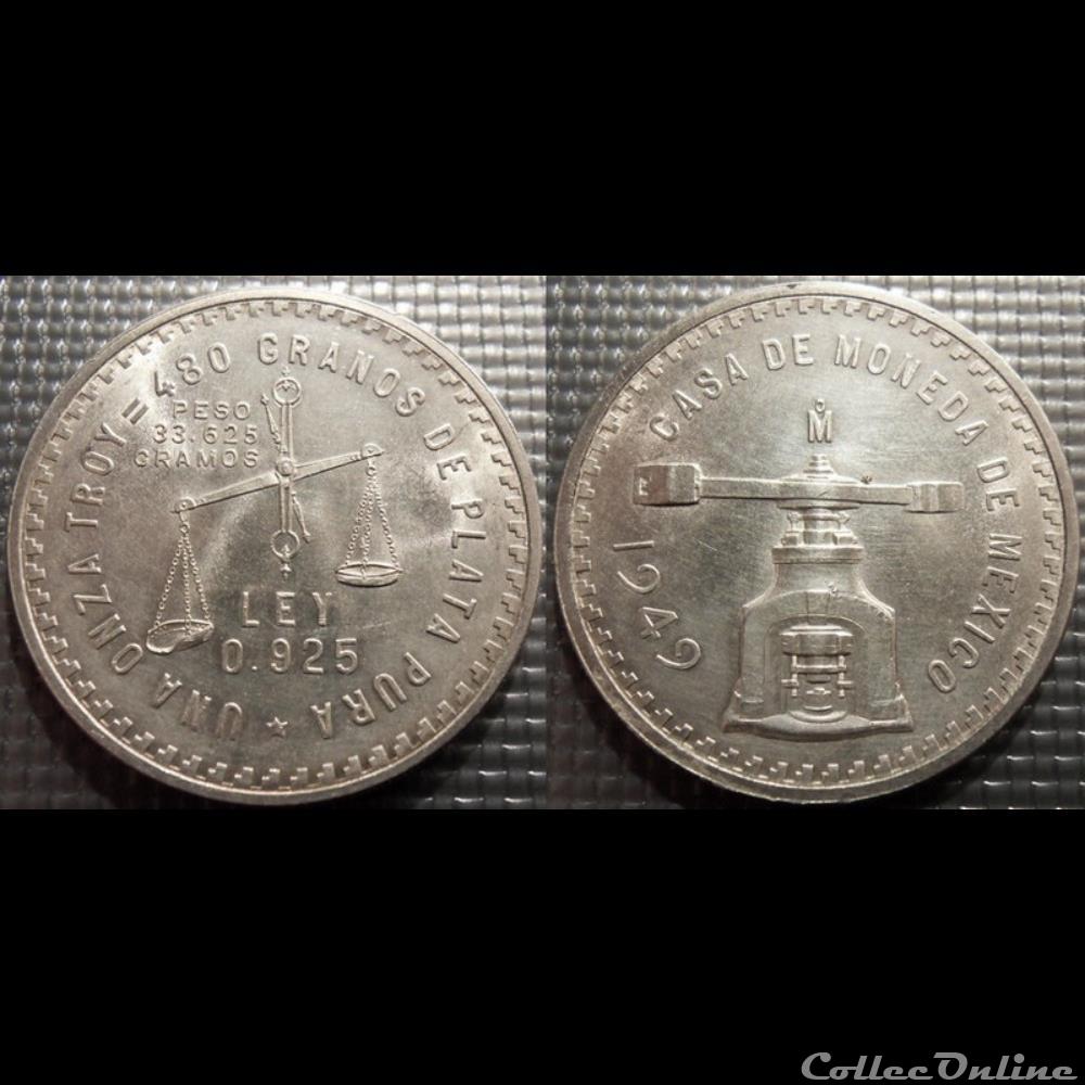 monnaie jeton mereaux romaine mexique troy onza 1949