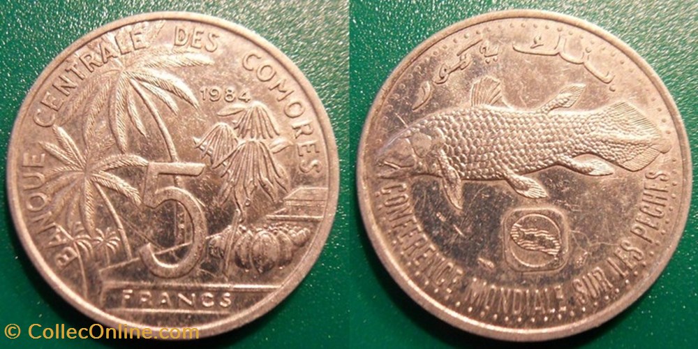 5 Francs 1984 monnaies monde comores 5 francs 1984